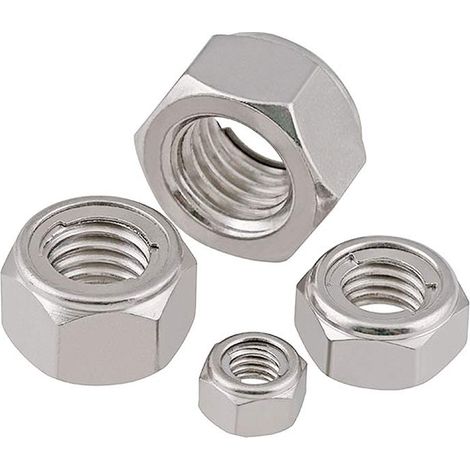 M20(20mm) Écrou de Blocage, Ecrous Hexagonal Verrouillage Autobloquant Anti-lâche Écrous en 304 Acier Inoxydable (1/5)