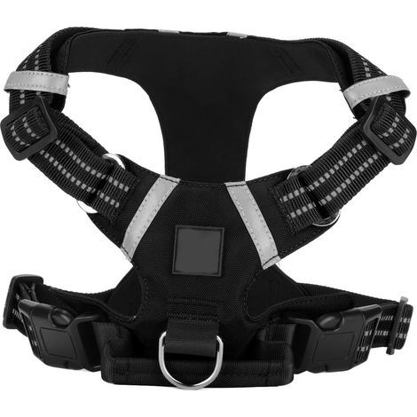 Reflective Waterproof Chest Harness – Carrying Handle, Adjustable, Extreme Safety for Night Walks (Black) (1/5)