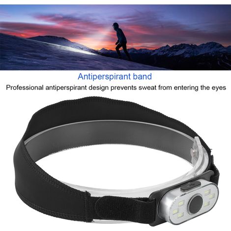 Frontale Lampe LED Rechargeable USB Imperméable Mini Torche Lampe de Camping (1/5)