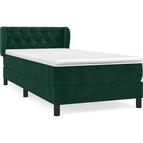 Maison Exclusive - Cama box spring con colchón terciopelo verde o (1/5)