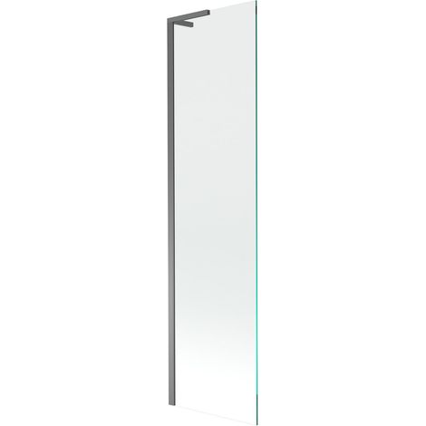 Mexen Next L paratia per vasca da bagno a 1 anta 50 x 150 cm, trasparente, gun metal - 895-050-000-03-00-95 (1/5)