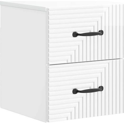 Mesita de Noche de Pared con cajón Brillante 34,5 x 33 x 40 cm vidaXL