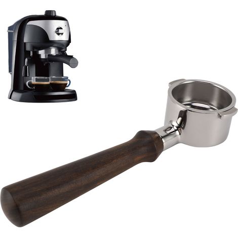 Kaffeegriff aus Edelstahl für Delonghi Espressomaschinen, 51 mm Doppelohr-Griff ohne Boden. (1/5)