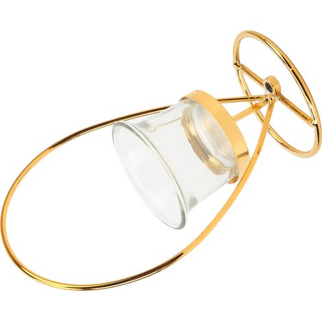 Support de Bougie Géométrique Arc en Métal Doré, Verre Amovible, Imperméable, Décoratif pour Mariage (1/5)