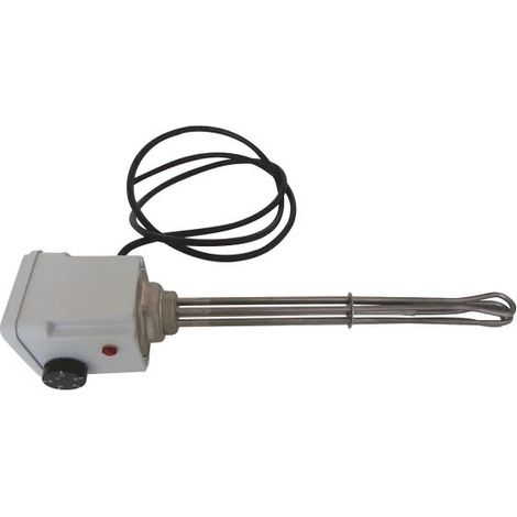 Thermador – Résistance électrique précablée 230 V 3 kW 1''1/2 – Double thermostat réglable et de sécurité – IP65 pour humidité – Inox 316L résistant à la corrosion (1/4)