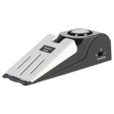 Butée De Porte Alarme - Outils De Sécurité D'alerte D'entrée De Cale Portable - Alarme De Butée De Porte À Sensibilité Réglable avec Sirène 120 DB, pour Maison, Appartement, Bureaux, Hôtel (1/5)