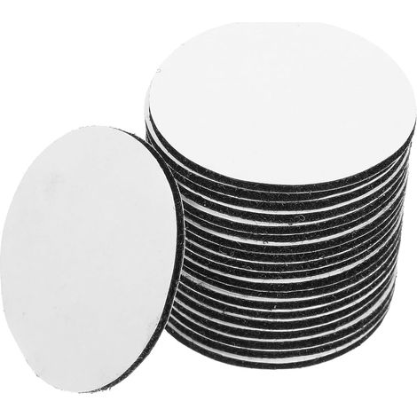 Pastilles Adhésives Rondes Scratch 6 Cm Noires, 20 Paires, Points Auto-agrippants en Nylon, Fixations Antidérapantes pour Draps, Nappes et Tapis d'intérieur (1/5)