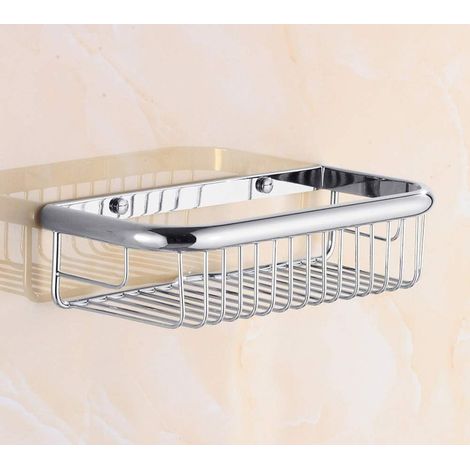 Étagère de douche en laiton de 30 cm avec vis d'installation dissimulées, étagère murale antirouille pour salle de bain, support de panier de rangement de cuisine (1/4)