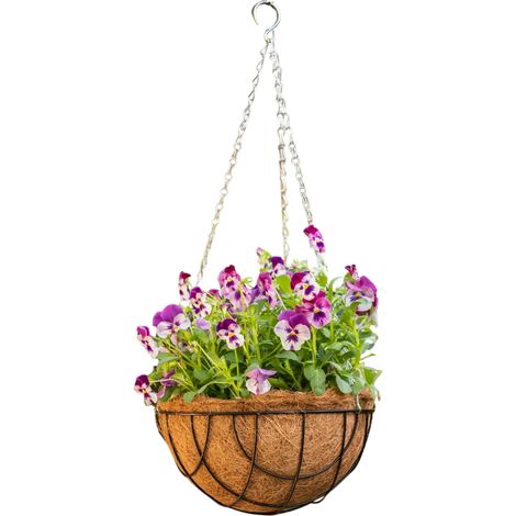 Vaso da fiori sospeso con inserto in cocco, 30 cm