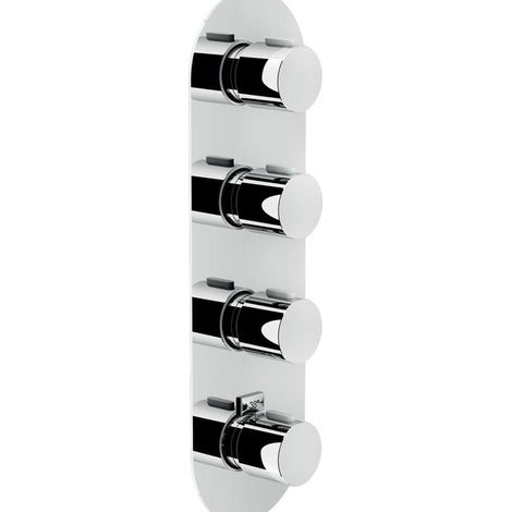 Parte esterna termostatico incasso a 3 vie per doccia Nobili serie LIKID LK00103CR Cromato - Ottone