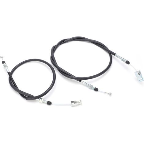 Juego de cables de freno trasero, cable de freno trasero metálico, cable de freno de estacionamiento 54005-1201 54005-1202, 2 piezas metálicas para Mule 2x4 4x4. (1/5)