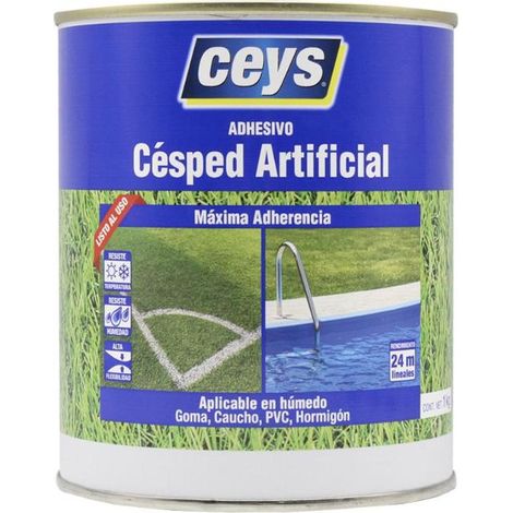 CEYS adhesivo cesped artificial 1kg especial lata , Adhesivo para césped artificial Ceys Adhesivo monocomponente de color verde especial para trabajos de pegado, reparación e i