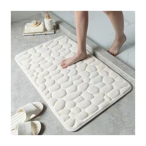 Doux et agréable au toucher - moelleux et confortable - antidérapant - élastique - séchage rapide - Blanc（5080cm）