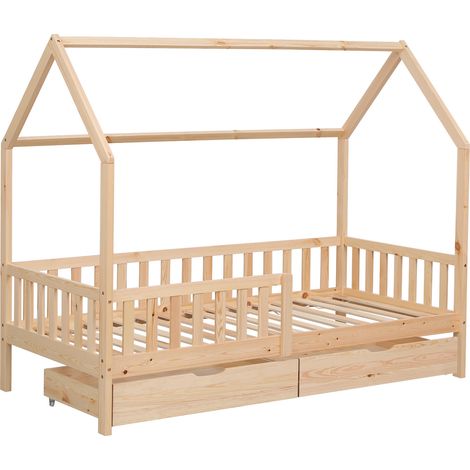 Letto a cabina per bambini 190x90cm in legno con cassetti MARCEAU (1/4)