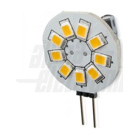 LAMPADINA PIATTA 9 LED ATTACCO G4 1,2W B.F. (1/2)