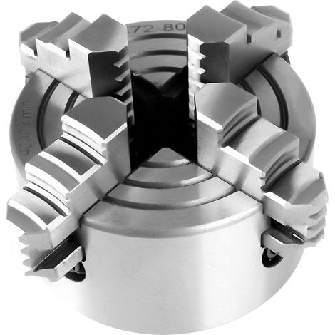 3-Zoll-K72-80-Vierbackenfutter mit unabhängiger und umkehrbarer Backe für Metalldrehmaschinen – Drehmaschinenzubehör (1/5)