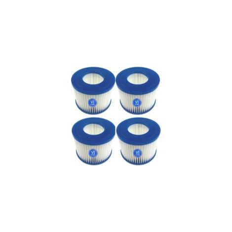 Cartuchos de filtro de repuesto para filtro de piscina Lay-Z-Spa Bestway Flowclear Bestway VI, para Monaco Tamaño 6-58323, 4 piezas - Crezuo (1/4)