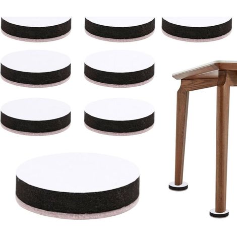 Lntyq Rehausseurs de Meubles 8 Pièces Autocollant Rehausseurs de Lit Pieds Rehausseur Pieds de Lit Furniture Rond Rehausseur Pied de Table Pied Rehausseurs Meubles pour Chaise Table Canapé Armoire (1/4)