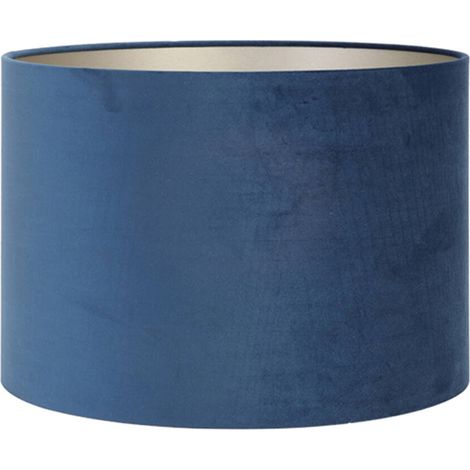 Light & Living - lampenschirm - Velours - blau - textil - Ø 35cm