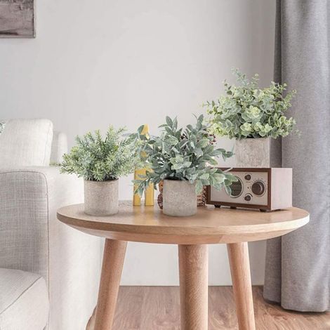 Plante Artificielle - Eucalyptus Romarin - Pour Intérieur Salon Bureau - Lot De 3 (1/5)