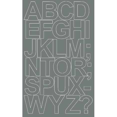 Lettere adesive autoadesive 12 cm, grigio opaco