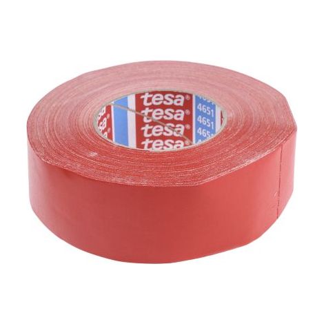Ruban adhésif 4651 Tesa, Rouge, Tissu, 50mm x 50m, 3,3 N/cm ( Prix pour 1 )