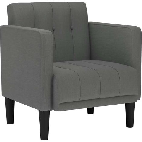 Canapé，Sofa pour Salon-chaise accoudoirs gris foncé 53 cm tissu CFW58753 (1/5)