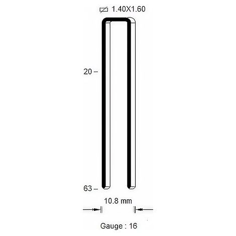 Agrafes G5562 - 40mm Galva - Boite de 10000 - ARCA - SAG556240G