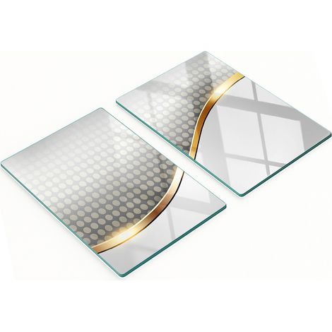 Taglieri da cucina in vetro con grafica astratta, 2x40x52 cm (1/5)