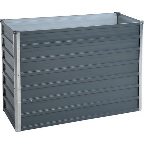 Hochbeet Pflanzbeet Metall Gemüsebeet Pflanzkasten Stahl Beet Blumenbeet Garten RAL7016 (Anthrazitgrau) / 100x40x77 cm