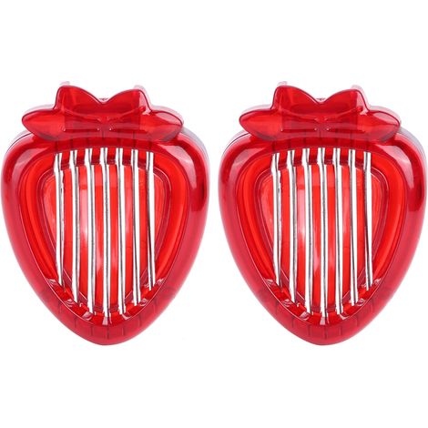 Mini coupe-fraise en acier inoxydable, outil de découpe de fruits pour cuisine, gadget domestique pour trancher les fraises (1/5)