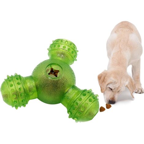 MINKUROW Juguete Interactivo Para Perros, Dispensador De Golosinas Para Perros, Dispensador De Comida Para Perros, Juguete Masticable De Goma Resistente A Las Mordeduras (1/5)