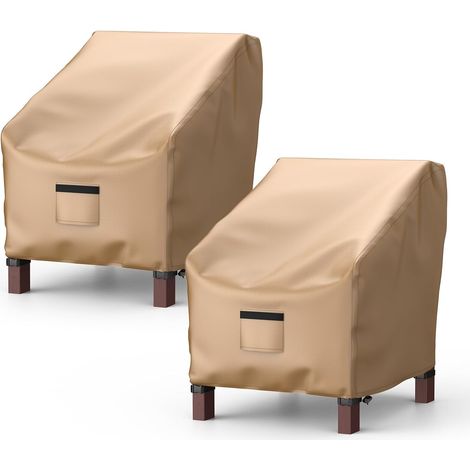 Teloni impermeabili per sedie da giardino (confezione da 2) per mobili da esterno, realizzati in tessuto Oxford 600D resistente, taglia grande (1/5)