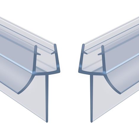 Joint Douche pour Paroi Verre, 100CM 2PCS Barrière Douche, Joint Porte Douche pour Vitre 4-6mm, Joint Étanchéité Cabine Douche Barrière Pliable, PVC Extra-épais (Transparent) (1/5)