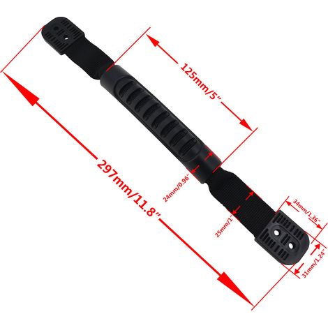 Rubber handle for yacht, handle for boat/kayak, handle for canoe, PVC plastic strap handle, safety handle (plastic pair)