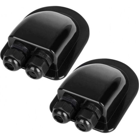 Pack IP68 Roof Seal Solar Waterproof Cable Access Box Weatherproof Double Cable Access Box for Caravan Boat Black MUMU (1/4)