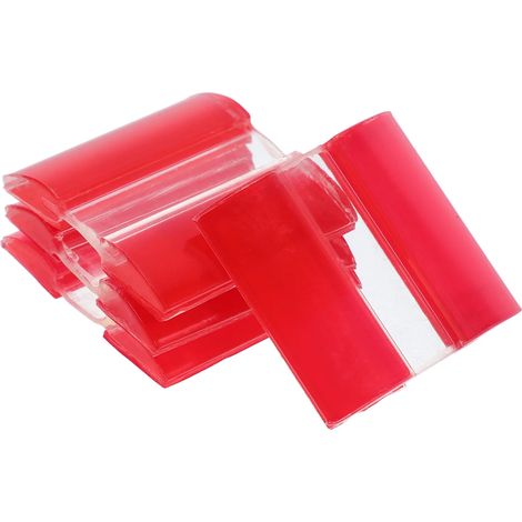 (3,50 x 3,00 x 0,40 cm) Lot de 4 charnières auto-adhésives à axe souple, en acrylique transparent, petites charnières en plastique transparent pour meubles, portes d'armoires et placards, réglables (1/5)