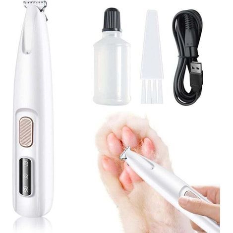 Tondeuse Chien. Tondeuse pour Chien Rasoir pour Chiens Chat Faible Bruit. Tondeuse étanche et Rechargeable pour Pattes D'animaux Avec Lumière LED pour Chat et Autres Animaux (1/4)