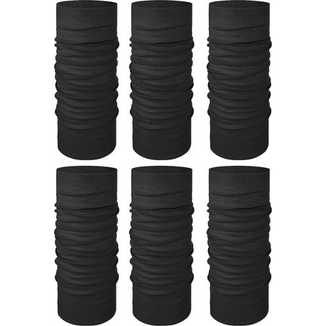 6 Pièces Bandeau Cyclisme Extérieur Noir Pur Sans Couture Serre-tête Yoga Sport Course Transpiration Anti-Sueur Séchage Rapide (1/5)