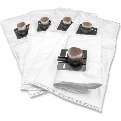vhbw 5x bolsa compatible con Festo / Festool CTM 22, CTM 22 E, CTM 33 LE aspiradora - vellón micro, blanco (1/2)