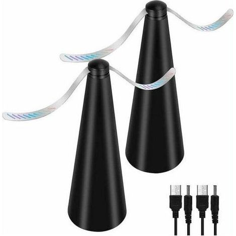 Lot de 2 ventilateurs anti-mouches – Répulsifs sans produits chimiques – Portable et léger – Pour pique-nique et repas en extérieur