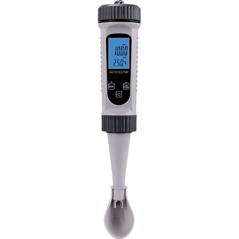 Medidor digital de agua 4 en 1: mide la salinidad, la densidad y la temperatura. Lápiz medidor de alta precisión para agua potable, piscinas, acuarios e hidroponía. (1/5)