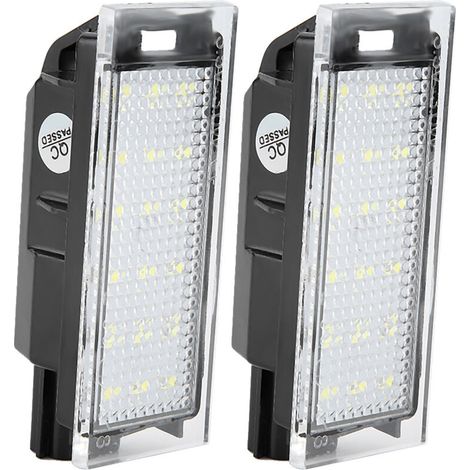 License Plate Lights, 2pcs LED License Plate Lights for Cars, Suitable for Twingo/Clio/Megane/Lagane (18 LED Light Beads) (1/5)