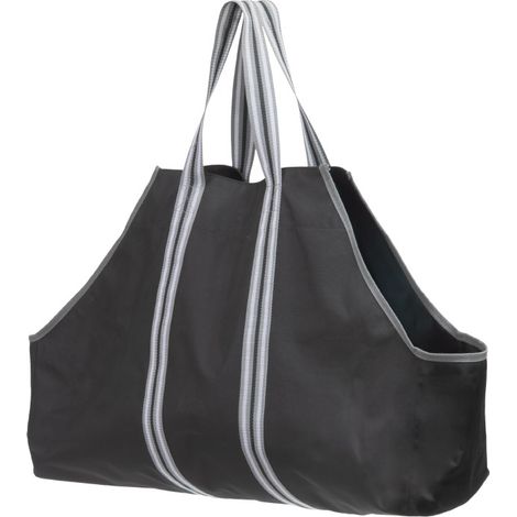 Polyester Kaminholztasche Buche  Schwarz  23 kg