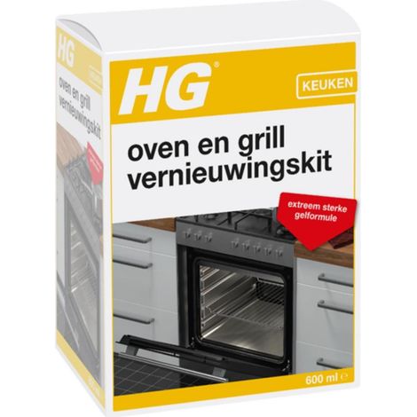 Backofenreinigungsset hg kraftgel Bürste Handschuhe