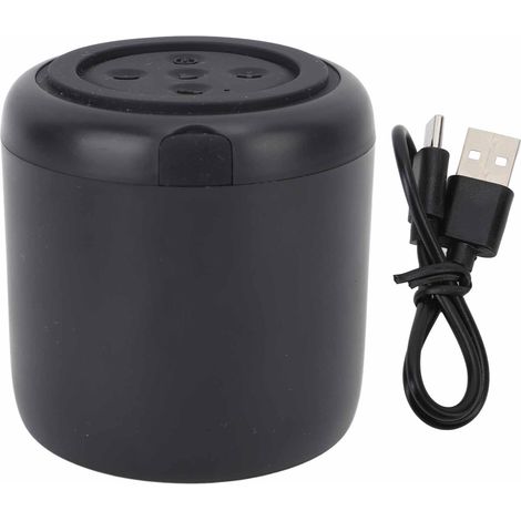 Tragbarer Bluetooth-Lautsprecher mit KI-Sprachsteuerung, Subwoofer und Beleuchtung für Outdoor-Partys – Schwarz