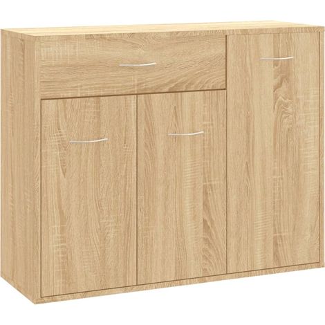 Aparador buffet cómoda armario unidad de almacenamiento organizador cocina salón salón Sonoma 88 x 30 x 70 cm madera contrachapada marrón 020031726 (1/5)