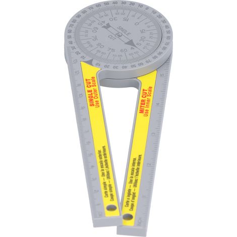 Rapporteur d'angle 360° pour scie à onglet, gabarit de coupe et guide de mesure pour charpentiers et plombiers (1/5)