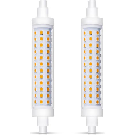Ampoule R7S LED 118mm 15W Blanc Chaud 3000K, 1540lm, Équivalent à Lampe Crayon Halogène J118 R7S 100W-120W, AC 220V, R7S 118mm LED Lampe non-dimmable, lot de 2 (1/5)