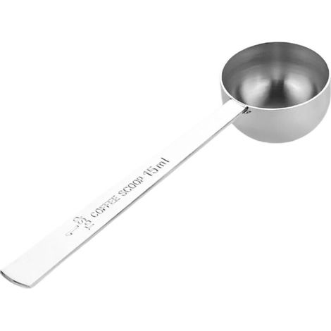 Lntyq 1 Pièces Cuillère Doseuse Café, Cuillère Doseuse, Cuillère De Mesure De Café en Acier Inoxydable,15Ml Cuillère À Café, Cuillère À Café Doseur À Long Manche pour Café, Lait en Poudre, Poudre